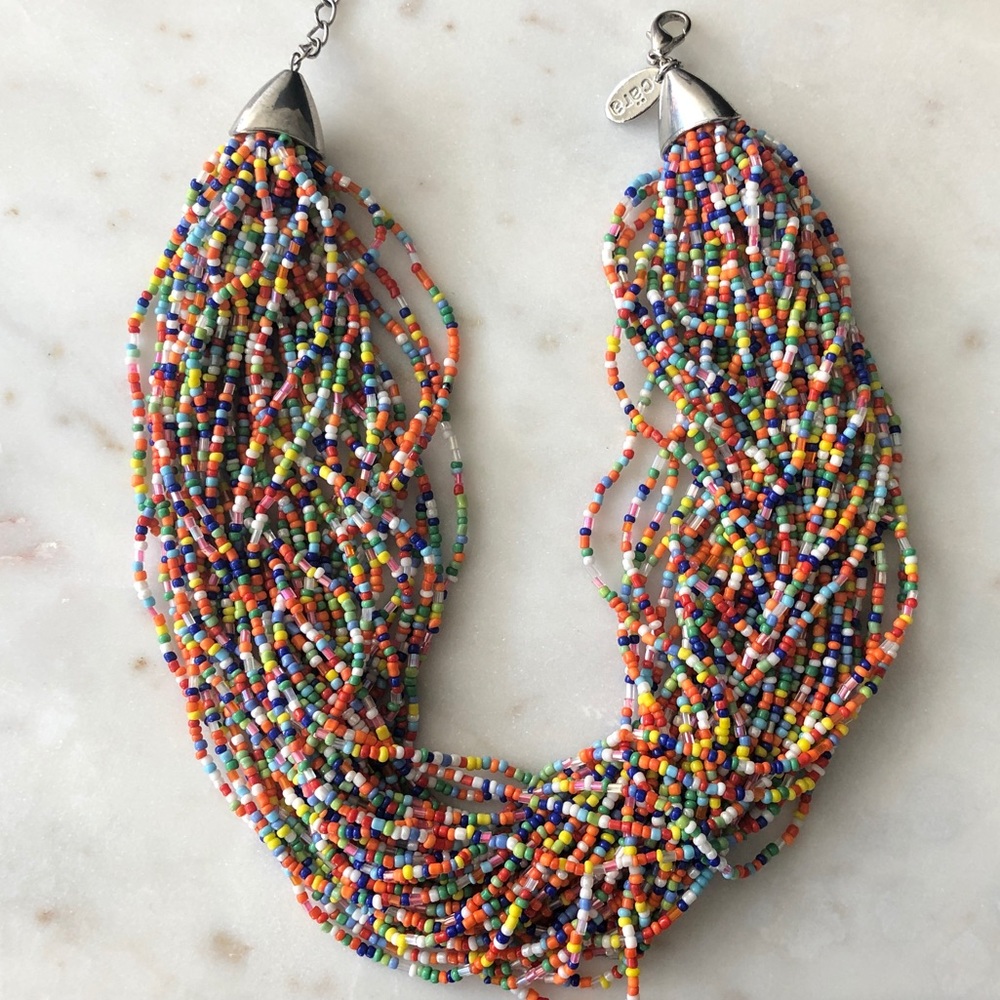 Cara beaded colourful necklace
